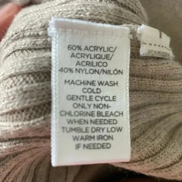 Loft Tan Cowl Turtleneck oversized Sweater - Picture 4 of 6